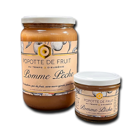 Popotte Pomme-Pêche – Compote artisanale – Au Temps d’Eugénie