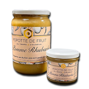 Popotte Pomme-Rhubarbe – Compote artisanale pomme rhubarbe – Au Temps d’Eugénie