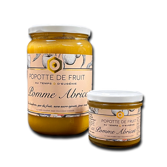 Popotte Pomme-Abricot – Compote artisanale – Au Temps d’Eugénie
