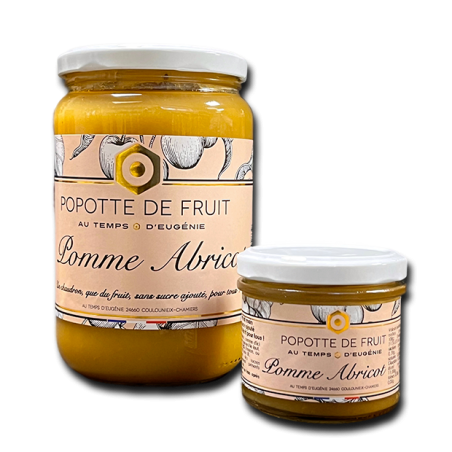 Popotte Pomme-Abricot – Compote artisanale – Au Temps d’Eugénie