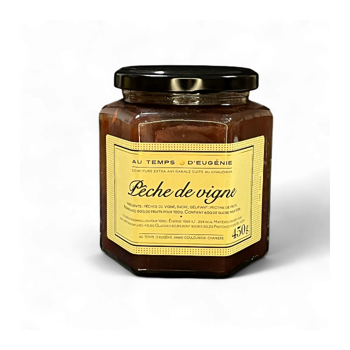 Confiture Extra de Pêche de Vigne – Confiture artisanale – Au Temps d’Eugénie