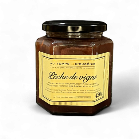 Confiture Extra de Pêche de Vigne – Confiture artisanale – Au Temps d’Eugénie