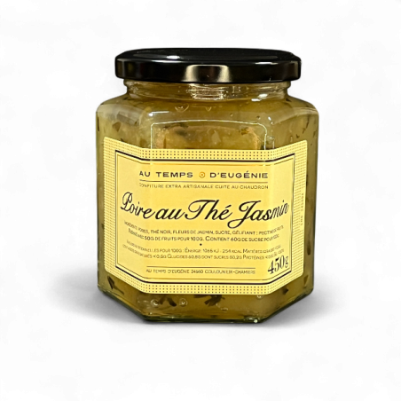 Confiture Extra de Poire au Thé Jasmin – Confiture artisanale – Au Temps d’Eugénie