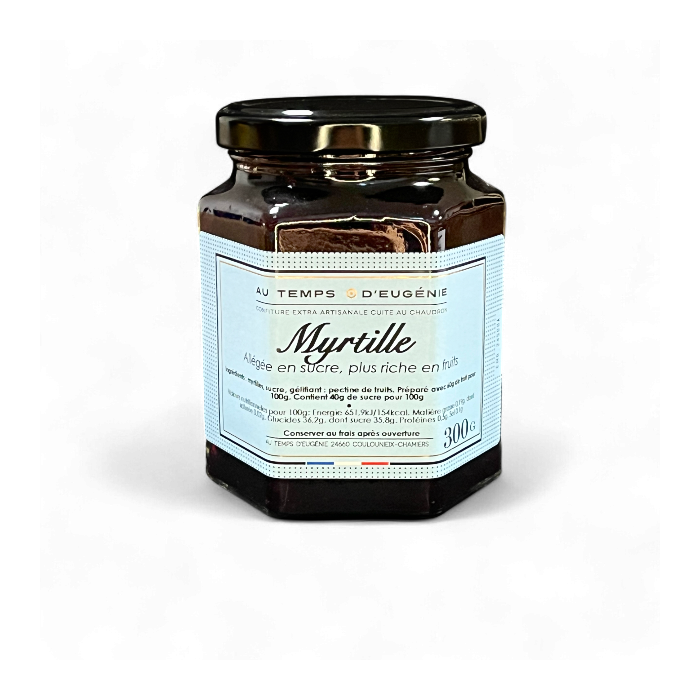 Confiture Extra Allégée de Myrtille – Confiture artisanale – Au Temps d’Eugénie