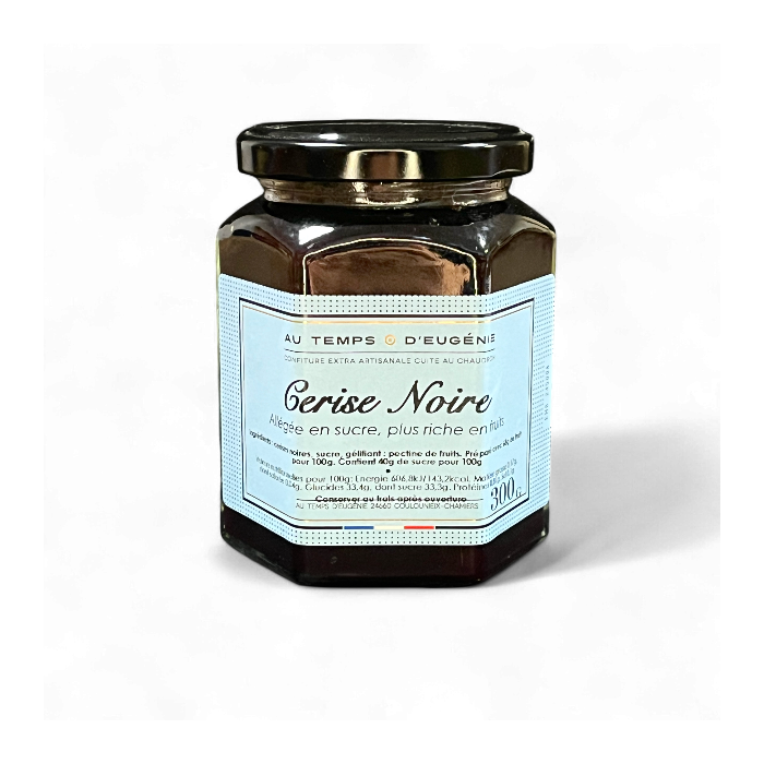 Confiture Extra Allégée de Cerise Noire – Confiture artisanale – Au Temps d’Eugénie