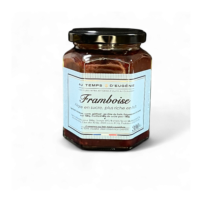 Confiture Extra Allégée de Framboise – Confiture artisanale – Au Temps d’Eugénie