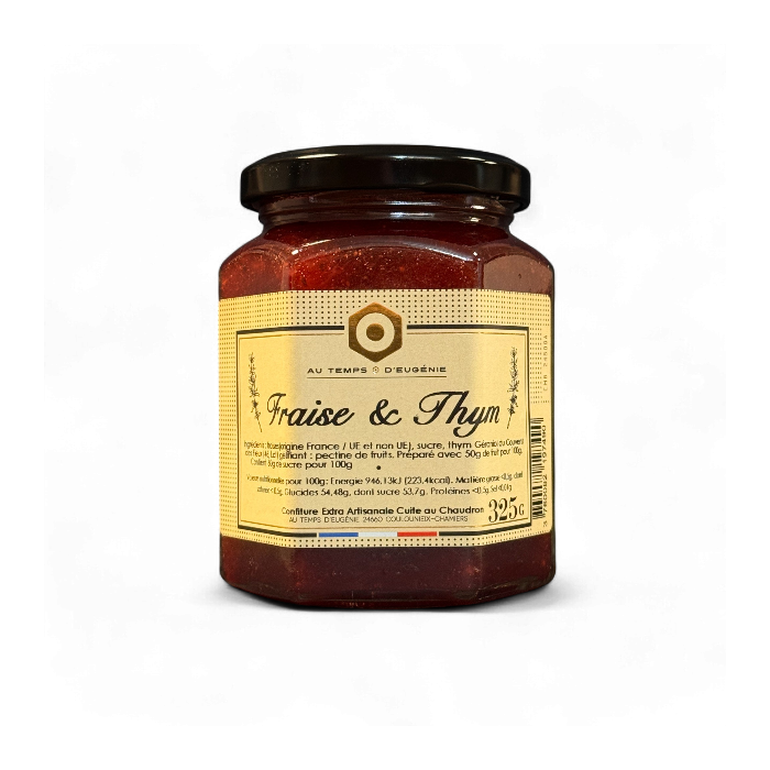 Confiture Fraise Sengana & Thym – Confiture artisanale – Au Temps d’Eugénie