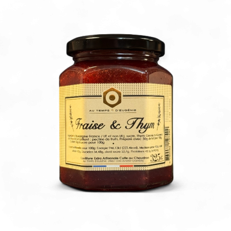 Confiture Fraise Sengana & Thym – Confiture artisanale – Au Temps d’Eugénie